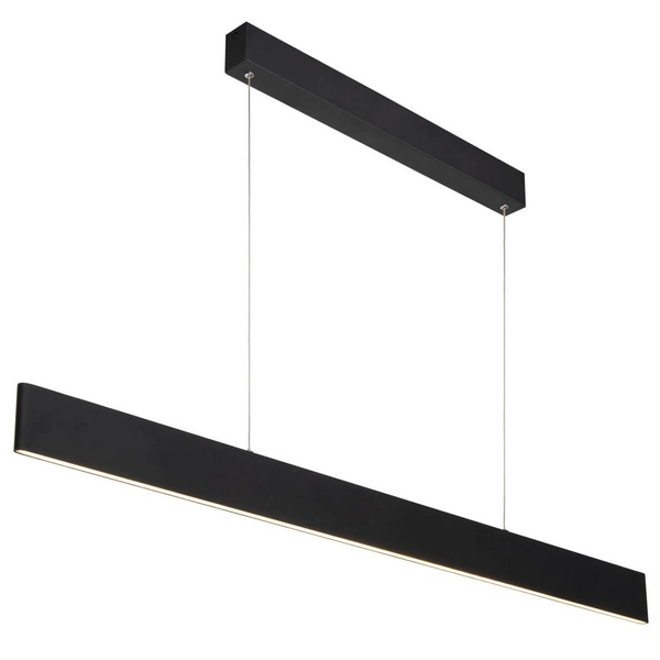 Wisząca lampa ledowa Raya listwa 36W 2700K czarna prostokątna