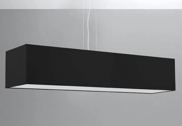 Abażurowa lampa wisząca SL.0782 prostokątna nad stół czarna
