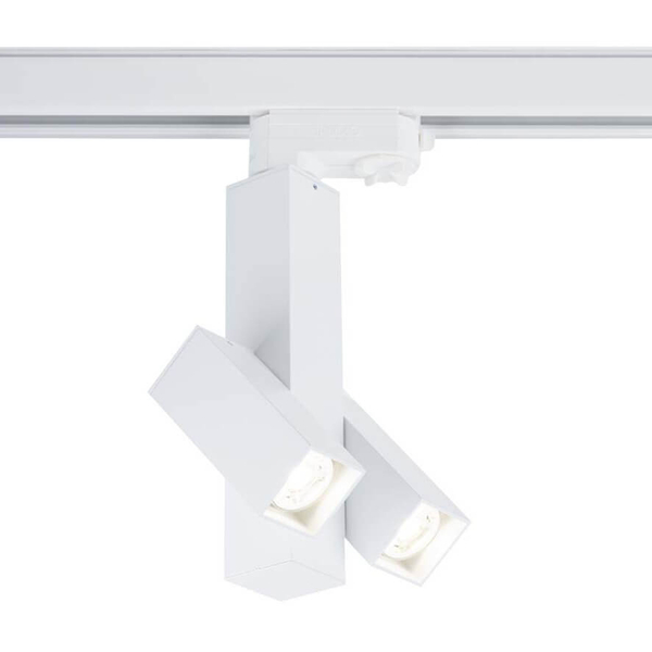 Sufitowa LAMPA regulowana MITSUMA 7995 Shilo prostokątna OPRAWA metalowy spot do systemu szynowego biały
