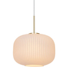 Retro lampa wisząca Milford 2213213001 Nordlux zwis biały mosiądz