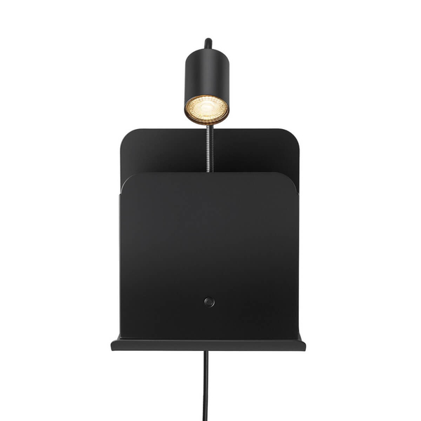 Regulowana lampa ścienna Roomi 2112551003 metalowa czarna