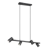 Wisząca tuba MARLEY 302400432 czarna 4xGU10 z regulacją do salonu
