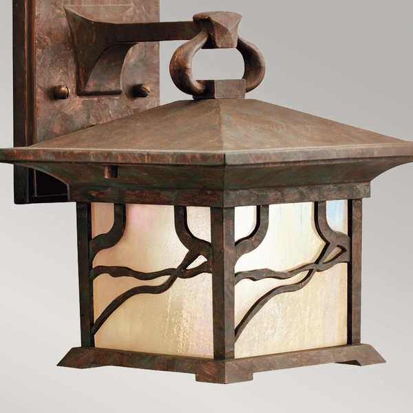 Latarenka naścienna QN-MORRIS-M IP44 domek miedziana