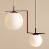 Wisząca lampa do jadalni Zac 1038H15_2 Aldex kulki czerwona