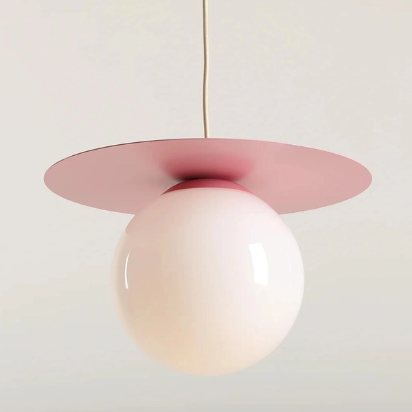 Kulista lampa nad stół Loop 1125G18_M Aldex wisząca ball różowy