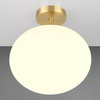 Sufitowa lampa szklana FOMENTO 663100108 Trio kula do gabinetu biały złoty