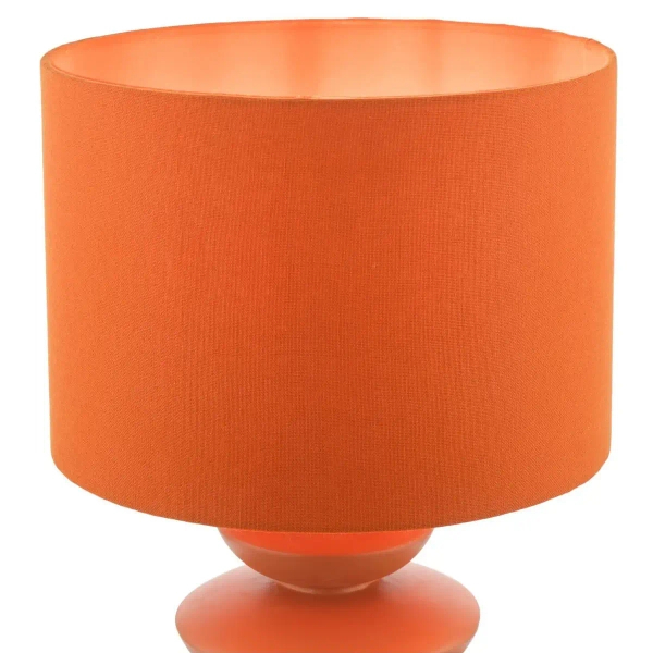 Ceramiczna stołowa lampa Discus DIS4211 abażurowa pomarańczowa