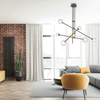 LAMPA sufitowa ROMILY PND-201883-6 Italux metalowa OPRAWA loftowa LED 24W 3000K pręty sticks kawowe przezroczyste
