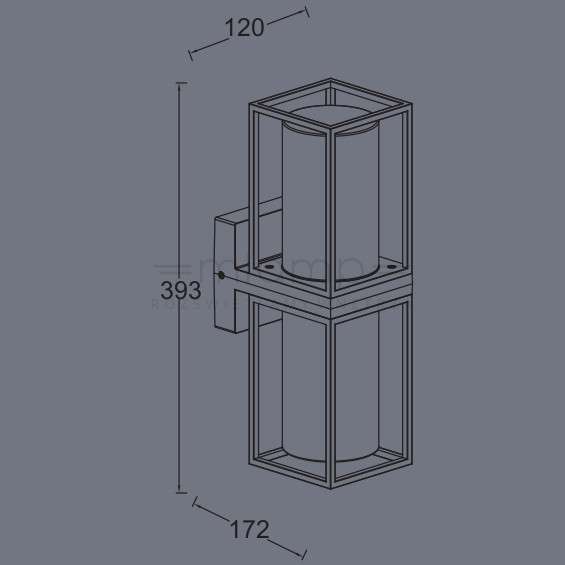 Elewacyjna LAMPA ogrodowa FLAIR 5288804012 Lutec zewnętrzna OPRAWA ścienna outdoor IP44 czarna przezroczysta