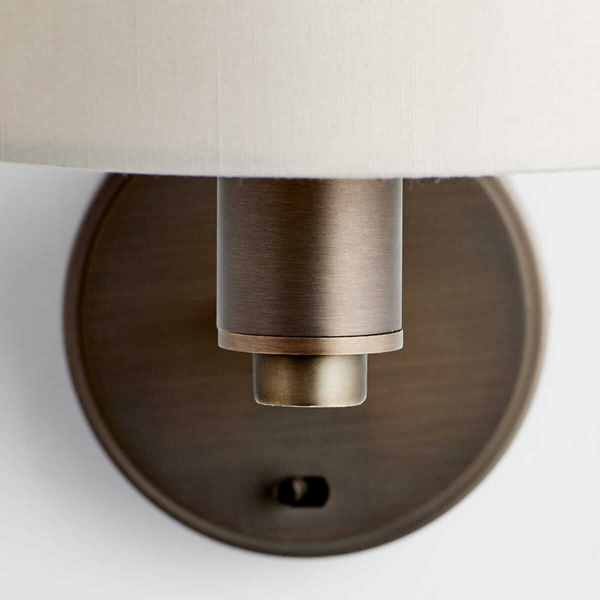 Pokojowa lampa ścienna Daley 73018 Endon klasyczna antyczny brąz biała