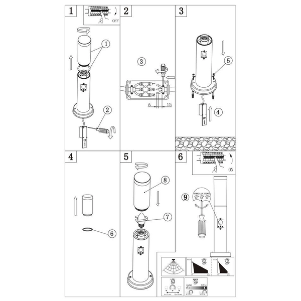Słupek LAMPA ogrodowa BOSTON 3158SW Globo stojąca outdoor IP44 brązowa