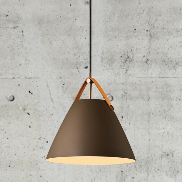 Industrialna lampa wisząca Strap 84333009 Nordlux brązowa