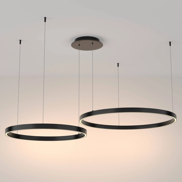 Lampa metalowa wisząca Rim MOD058PL-L74B3K LED 88W obręcze czarne