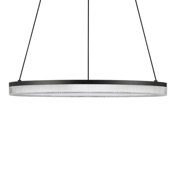 Wisząca lampa pierścieniowa ESTARIO LE45395 LED 25W 3000K ring czarny