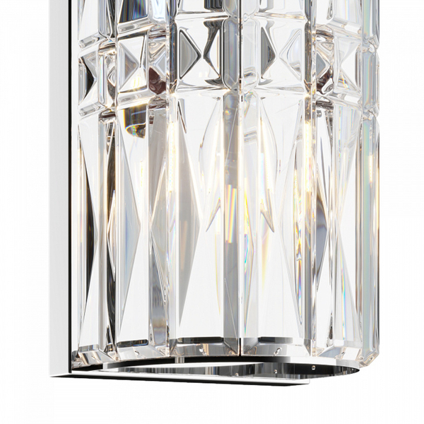 Kryształowa lampa ścienna Facet MOD094WL-03CH Maytoni tuba chrom