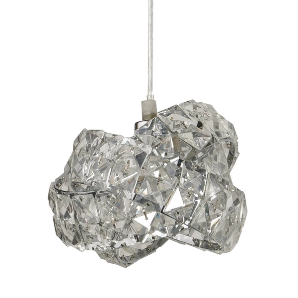 Zwisająca lampa Bari AZ2104 Azzardo kryształy zwis crystals srebrna