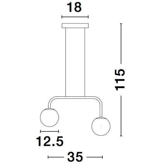 Loftowa LAMPA wisząca UBEDA LE41804 Luces Exclusivas modernistyczna OPRAWA szklane kule LED 16W 3200K zwis biały czarny