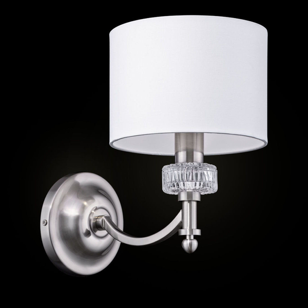 Kinkiet LAMPA ścienna ALICANTE MOD014WL-01N Maytoni abażurowa OPRAWA glamour nikiel