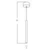 Podłużna lampa wisząca VERNO AZ6311 Azzardo LED 8W 4000K tuba biała