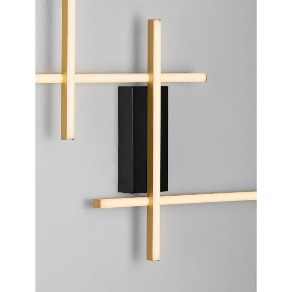 Sypialniana lampa ścienna BILORTA LE45470 LED 34W 3200K czarny złoty