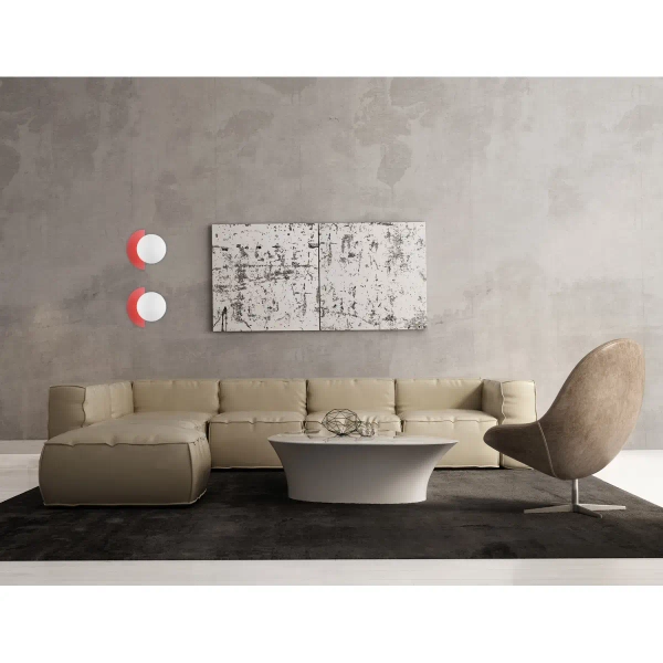 Ścienna lampa okrągła Nauti WL-37482-ROSE do sypialni biała różowa