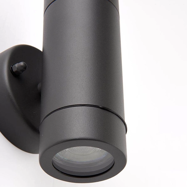 Elewacyjna lampa góra-dół Palin 94792 metalowa tuba IP44 antracyt