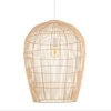Wisząca lampa kuchenna Haiti 11165 Nowodvorski kosz japandi cage drewniana bambusowa biała