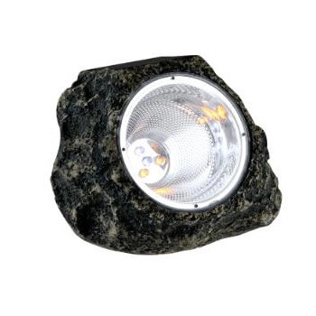 Dekoracyjna lampa zewnętrzna Solar szara LED 0,12W kamień