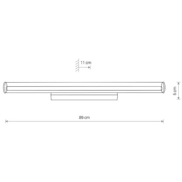 Industrialny kinkiet tuba Ion 8172 Nowodvorski LED 18W 3000K przezroczysty