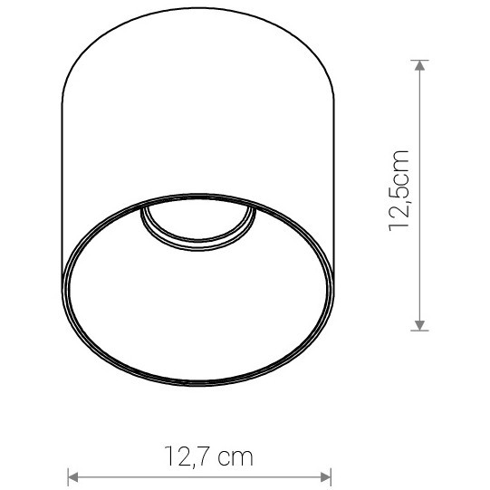 Sufitowa LAMPA tuba POINT TONE 8225 Nowodvorski metalowy plafon okrągły spot czarny