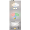 Okrągła LAMPA sufitowa BRUCE 2118 Rabalux metalowy plafon LED RGB 60W 3000K - 6000K z pilotem chrom