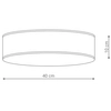 LAMPA sufitowa ALTO LP-81008/3C GRY Light Prestige plafon OPRAWA abażurowa okrągła szara