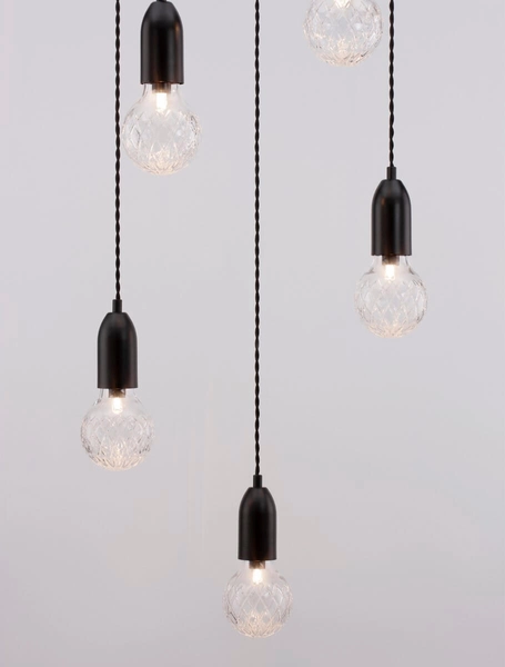 Lampa wisząca BANI LE42717 do salonu 5-punktowa okrągła czarna