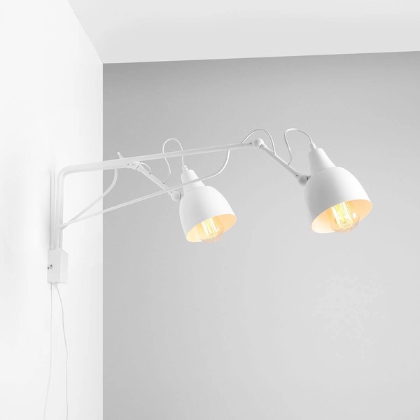 Regulowana lampa ścienna Soho 1002D 2-punktowa biała