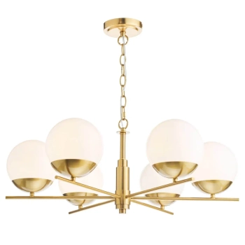 Lampa wisząca nad stół Bombazine BOM0635 do jadalni kule mosiądz