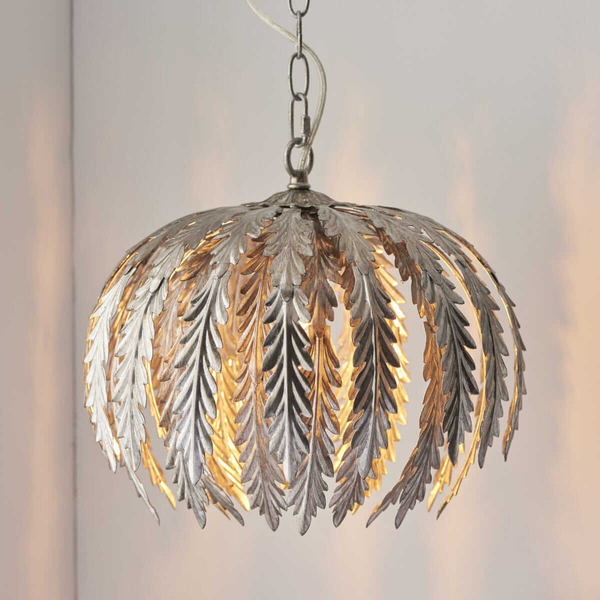 Sypialniana lampa wisząca Delphine 98044 Endon liść złota