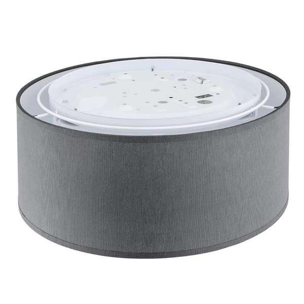 Lampa sufitowa z tkaniny do salonu Rondo 3332 TK Lighting okrągła szara