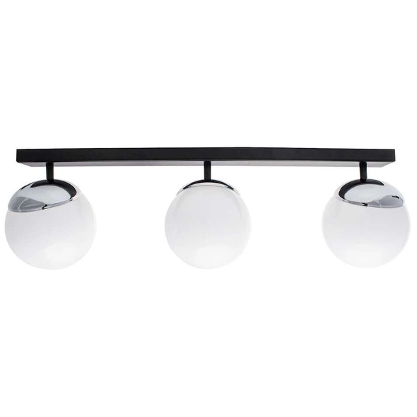 Plafon LAMPA sufitowa SFERA MLP8873 Milagro metalowa OPRAWA kule balls na listwie czarne białe chrom