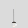 Kulista lampa wisząca Orra PL0105-BK LED 6W 3000K IP44 czarna przezroczysta