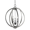 LAMPA wisząca Corinne FE-CORINNE-3P-M Elstead FEISS pałacowa OPRAWA metalowy ZWIS na łańcuchu świecznikowy nikiel