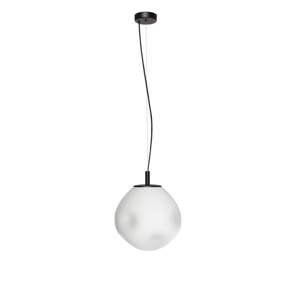 Wisząca lampa okrągła CLOE S 11069102 szklany zwis kuchni biały