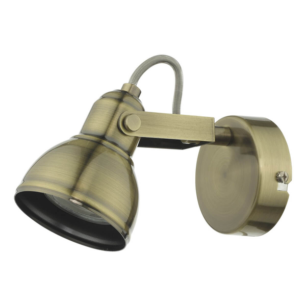 Regulowana lampa na ścianę Fothergill FOT0775 do czytania mosiądz