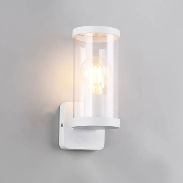 Metalowa lampa ścienna Bonito R21596131 IP44 tuba biały