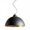 Wisząca lampa do jadalni Retro ABR-GEO Abruzzo kopuła czarna złota
