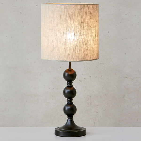 Lampka nocna stojąca Octo 108575 Markslojd abażur materiałowy czarny