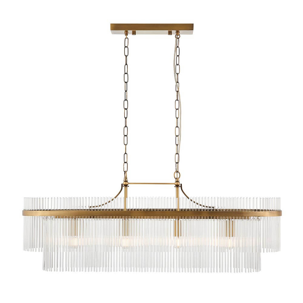 Łańcuchowa lampa wisząca Marietta 112573 nad stół salonowa mosiądz