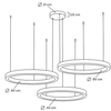 Okrągła lampa wisząca Ring MSE0000608080 LED 38W+2*50W 3000K złota