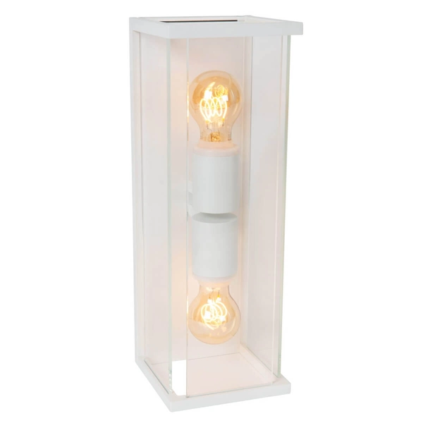 Szklany kinkiet elewacyjny Claire 27883/02/31 IP54 prostokąt biały