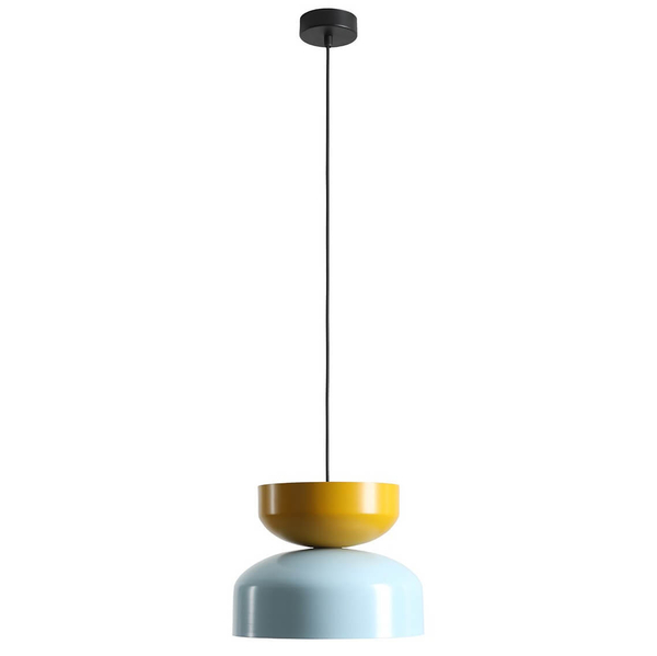 Lampa wisząca do jadalni Tula 1132G29_14_C metalowa niebieska żółta