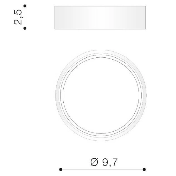 Pierścień ozdobny do lampy ADAMO AZ1487 Azzardo okrąg do salonu biały